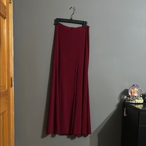Rachel Allan Red Maxi A-Line Skirt
